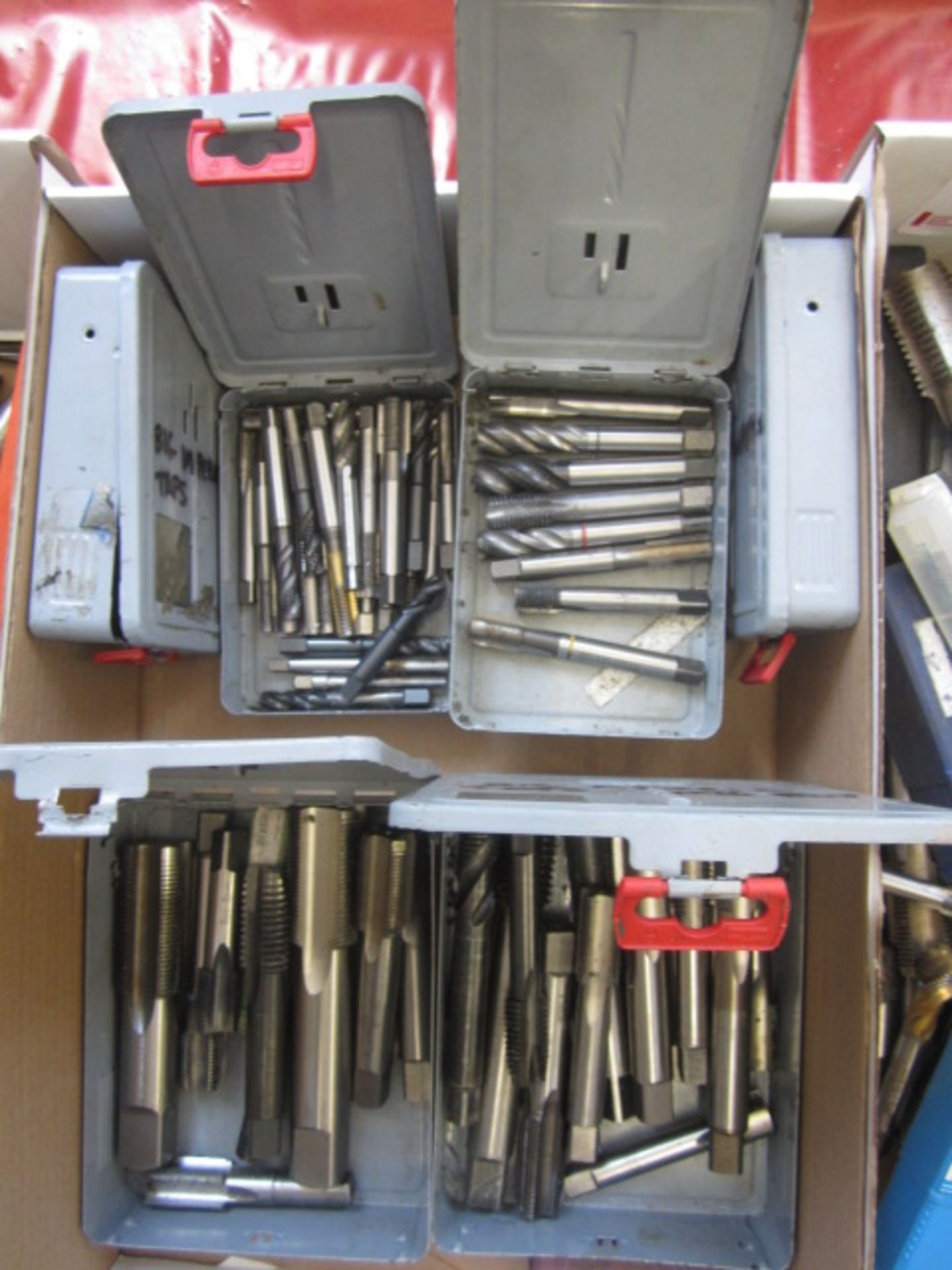 Box and contents to include assorted HSS metric taps