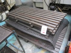 Quantity of timber kickboards and rubber matting