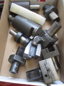 Box and contents to include assorted tool holders and tooling (where fitted) (as lotted)