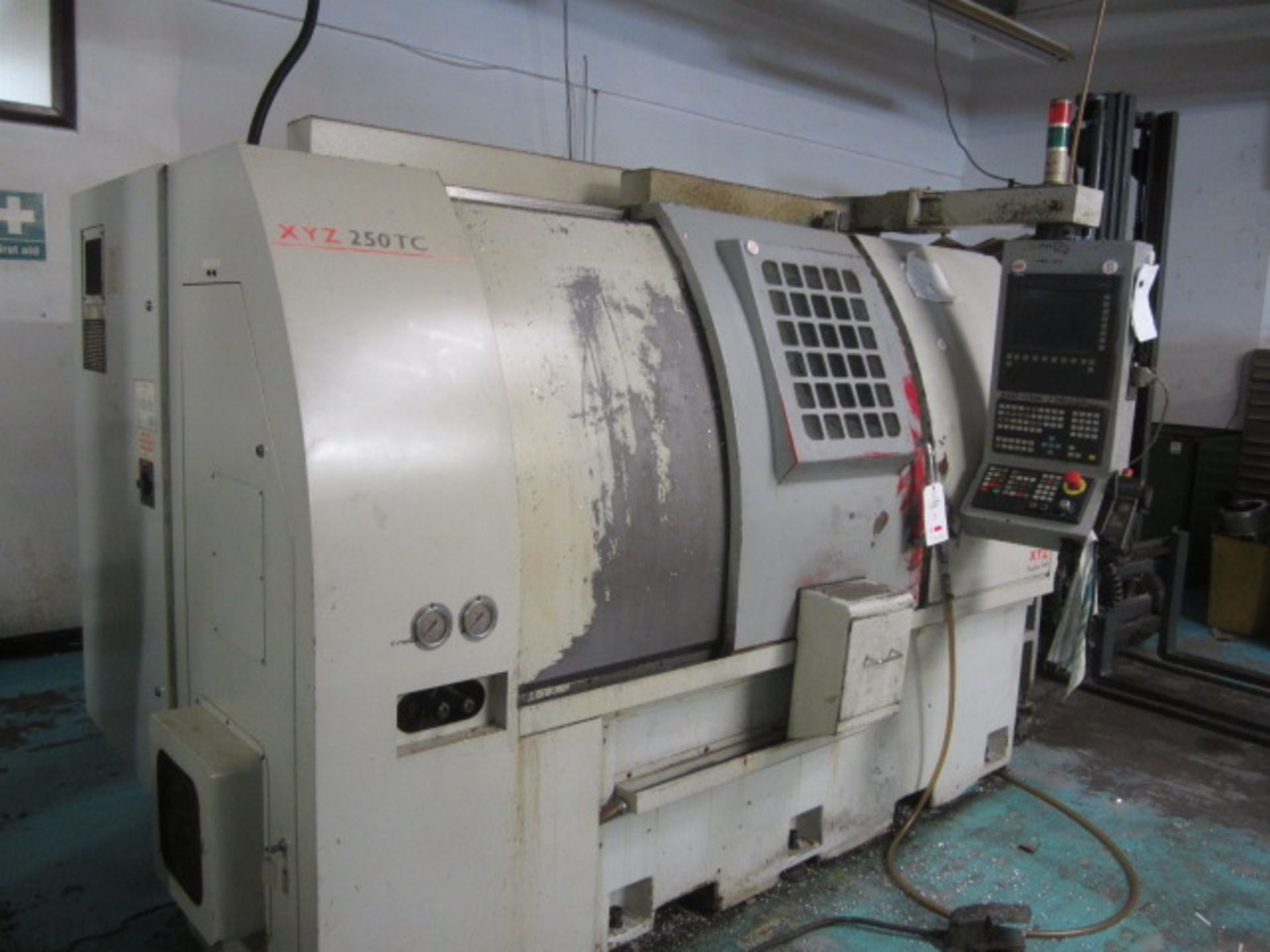 XYZ 250 TC CNC slant bed turning centre, model Valcon 250, serial no: 0202075 (2002), Siemens - Image 2 of 6