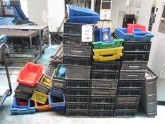 Quantity of plastic storage bins, picking bins, etc.