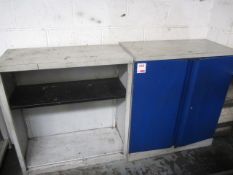 Two steel frame storage cabinets