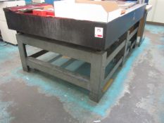 Crown granite topped/steel frame inspection table, approx 72 x 48" (Please note: A work Method