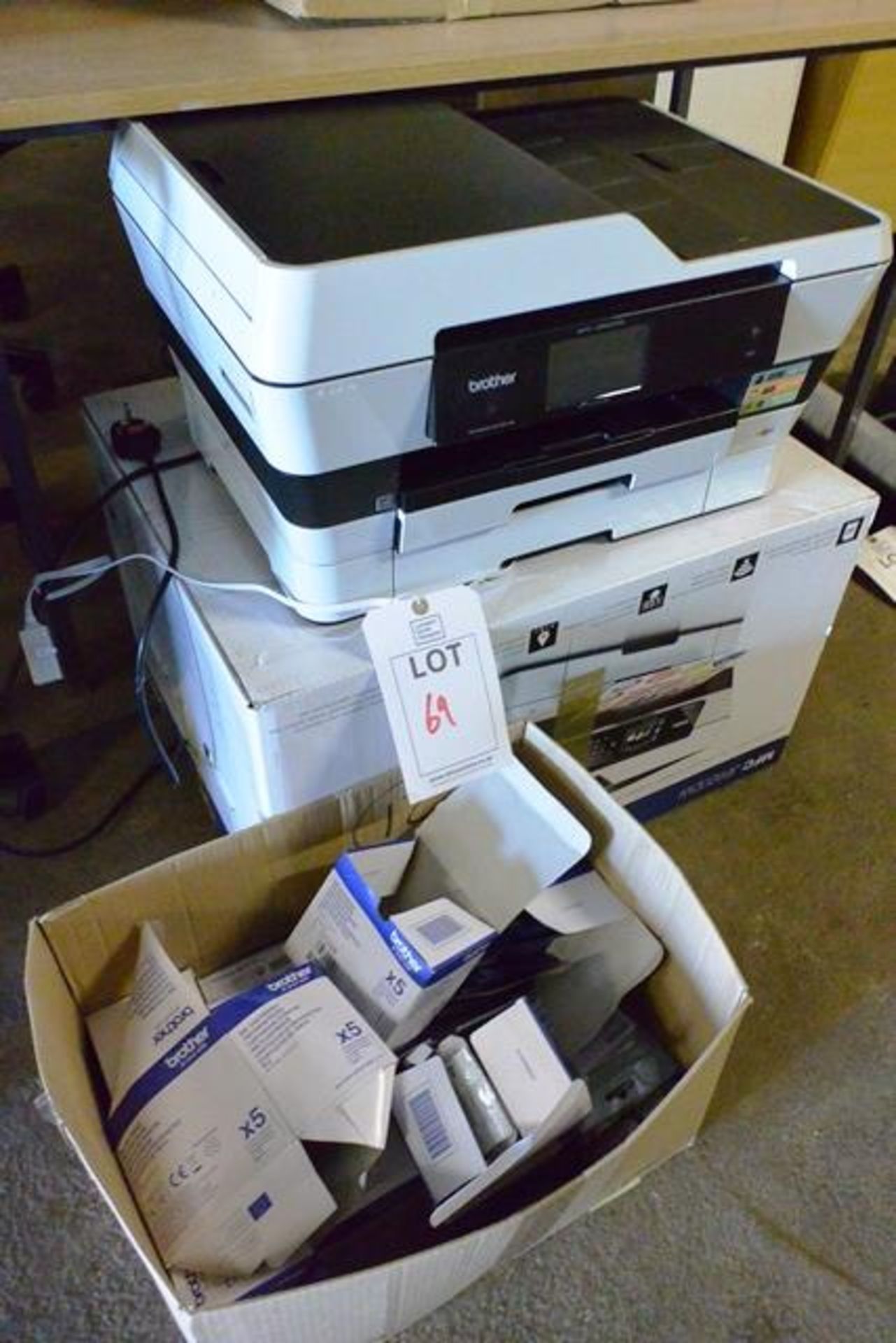 Brother MFC-J69200W printer and assorted ink cartidges