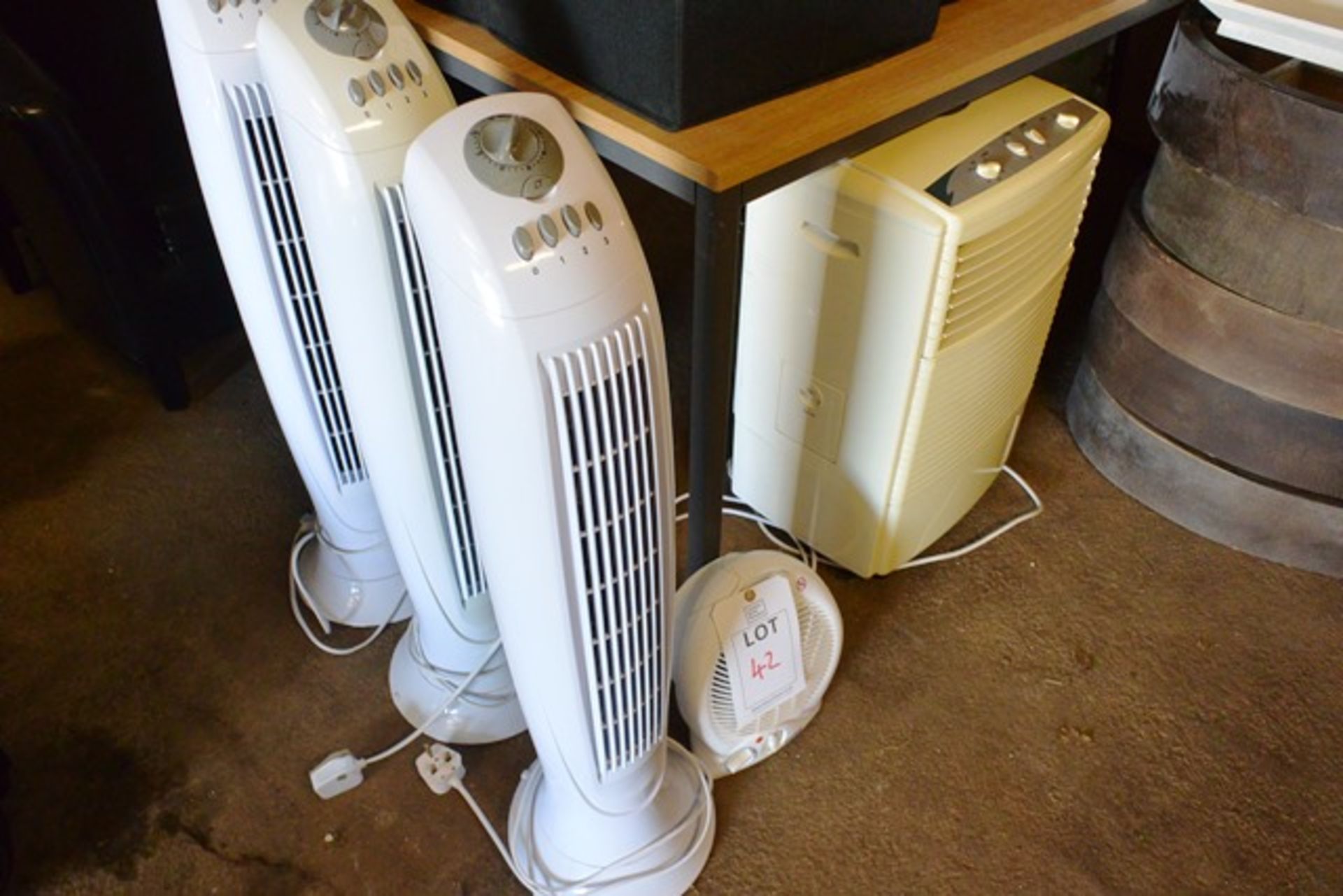 Five various space heaters