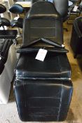 Unbadged black leather effect electrically controlled treatment bed