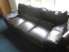 Leatherette 3 seat settee. Located at main school