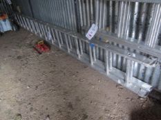 Aluminium double extension ladder. Located at main schoolPlease note: This lot, for VAT purposes, is