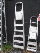 Aluminium step ladder, 6 tread. Located at main schoolPlease note: This lot, for VAT purposes, is