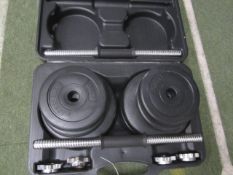 Lonsdale dumbbell set. Located at main schoolPlease note: This lot, for VAT purposes, is sold
