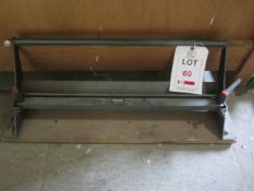 RMT Gabro hand operated bench top folder, s/n: 00777. Located at main schoolPlease note: This lot,