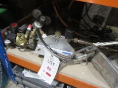 Assorted gas regulators, pipes, etc. Located at main schoolPlease note: This lot, for VAT
