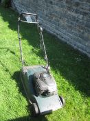 Hayter Harrier pedestrian petrol lawn mower. Located at main schoolPlease note: This lot, for VAT