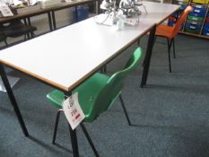 5 x assorted tables, 5 x plastic chairs. Located at main schoolPlease note: This lot, for VAT