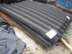 Quantity of roof sheets, 2 x reels of damp proof course, membrane etc. Located at main