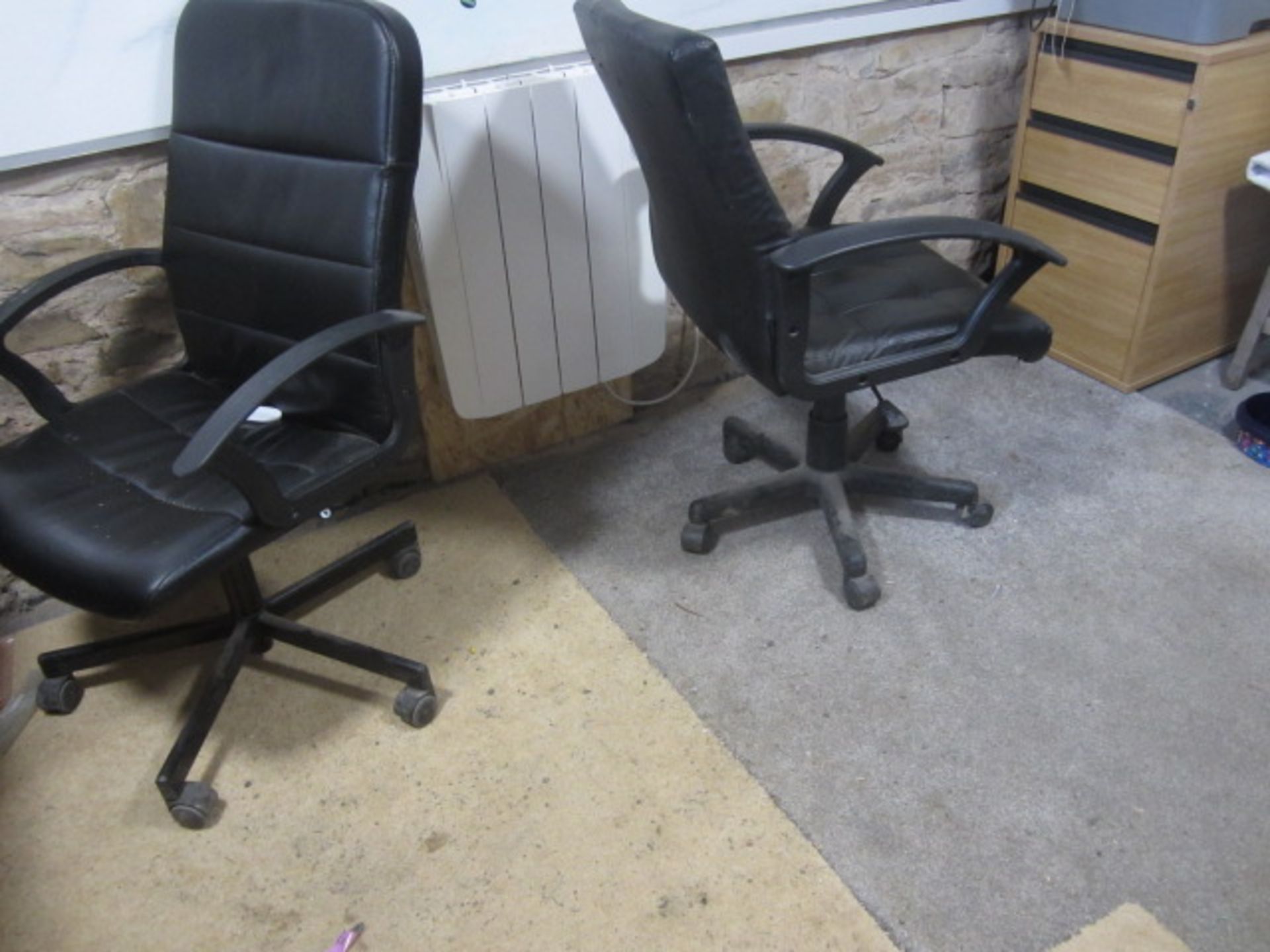 Remaining loose contents of office including 6 x assorted chairs, 3/4 height fridge freezer, - Image 2 of 3