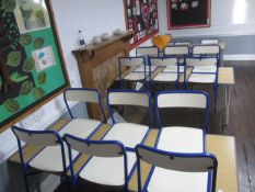 3 x folding tables with 18 chairs. Located at main school