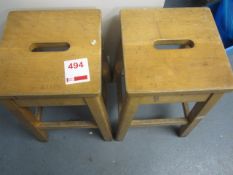 10 x assorted wooden stools. Located at Church FarmPlease note: This lot, for VAT purposes, is