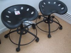 2 x mobile stools. Located at 6th form premisesPlease note: This lot, for VAT purposes, is sold