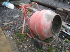 Electric cement mixer, 240v with stand - unsure of working condition. Located at main schoolPlease