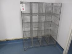 2 x 16 compartment wire frame lockers. Located at main schoolPlease note: This lot, for VAT