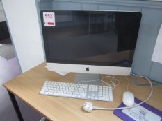 Apple Mac, keyboard, mouse. Located at 6th form premisesPlease note: This lot, for VAT purposes,