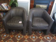 2 x leatherette bucket chairs. Located at main school