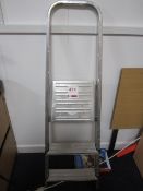 Aluminium step ladder, 3 tread. Located at main schoolPlease note: This lot, for VAT purposes, is