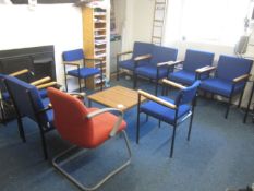 10 x assorted upholstered chairs. Located at Church FarmPlease note: This lot, for VAT purposes,