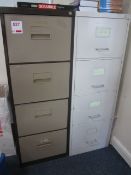 2 x metal 4 drawer filing cabinets. Located at Church FarmPlease note: This lot, for VAT purposes,