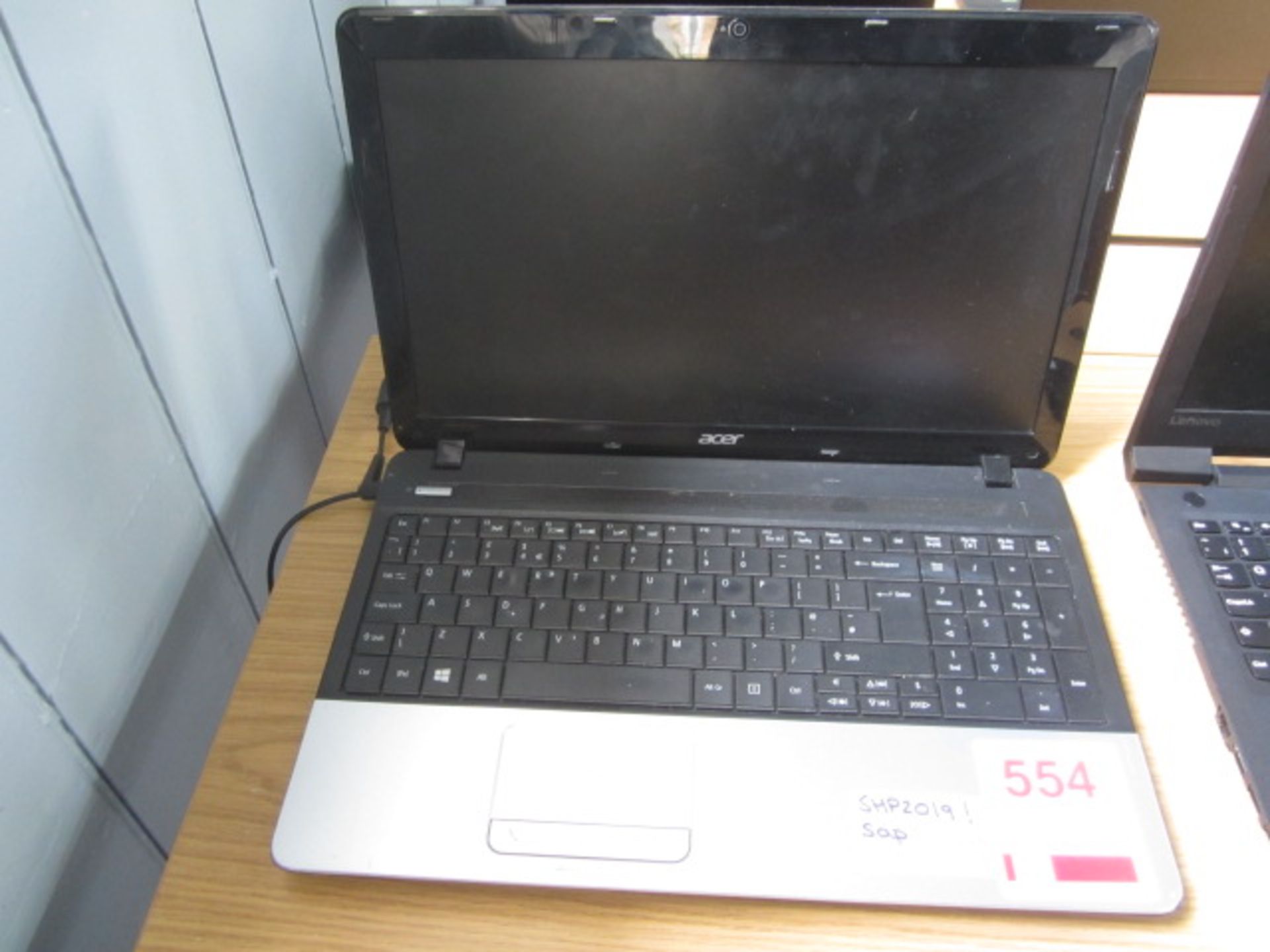 Acer laptop. Located at 6th form premisesPlease note: This lot, for VAT purposes, is sold under