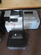 3 x assorted printers - for spares or repair. Located at main schoolPlease note: This lot, for VAT