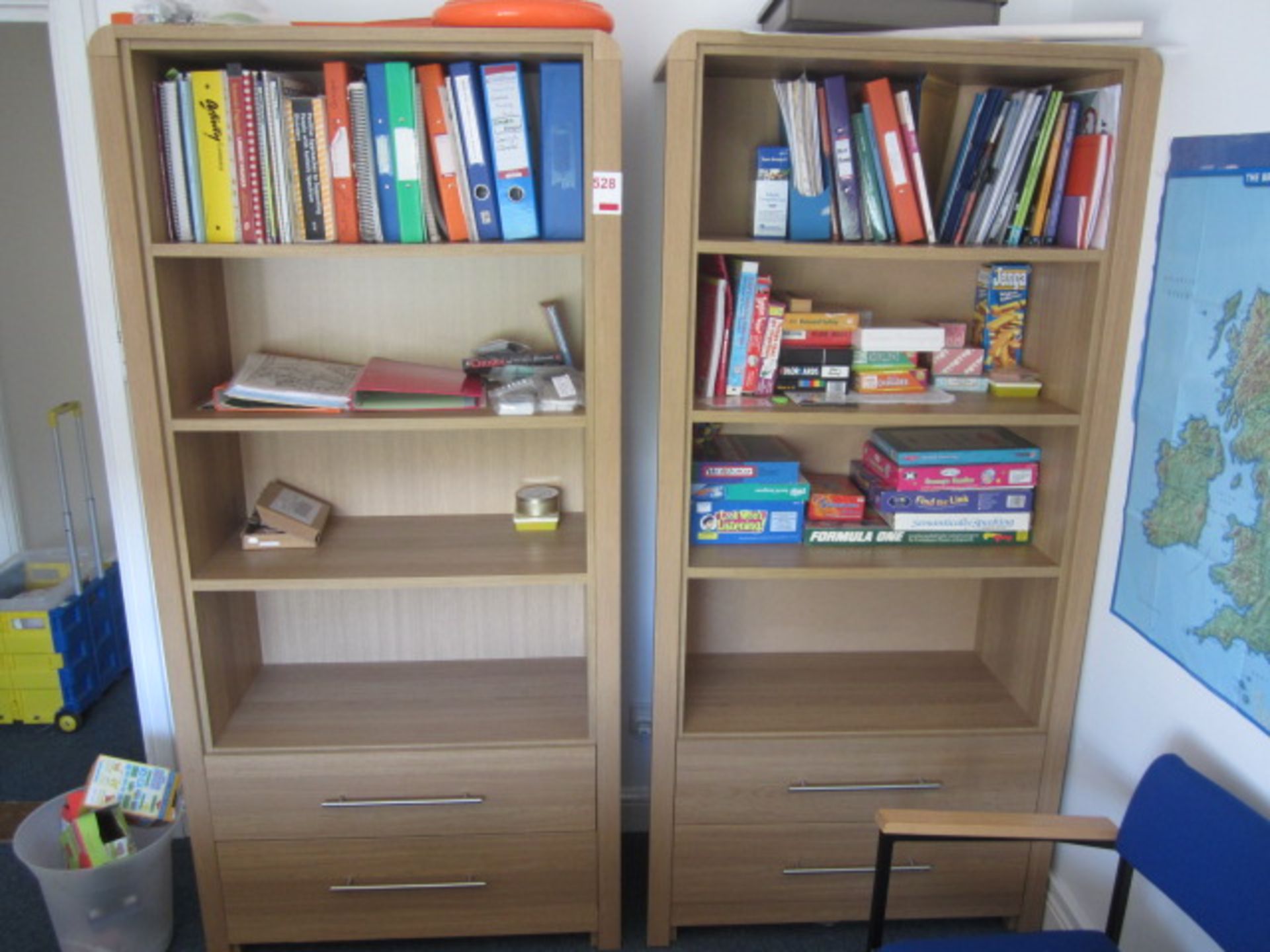 2 x wood effect storage unit with 2 x drawers. Located at Church FarmPlease note: This lot, for