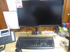 Acer Veroton Core i3 computer system, TFT, keyboard, mouse, HP Color Laserjet Pro M452dn printer.