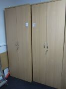 3 x lightwood effect full height storage cupboards. Located at main schoolPlease note: This lot, for