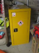 Single door chemical cabinet. Located at main schoolPlease note: This lot, for VAT purposes, is sold