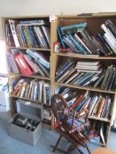 2 x wood effect bookcases with contents of assorted art books. Located at Church FarmPlease note:
