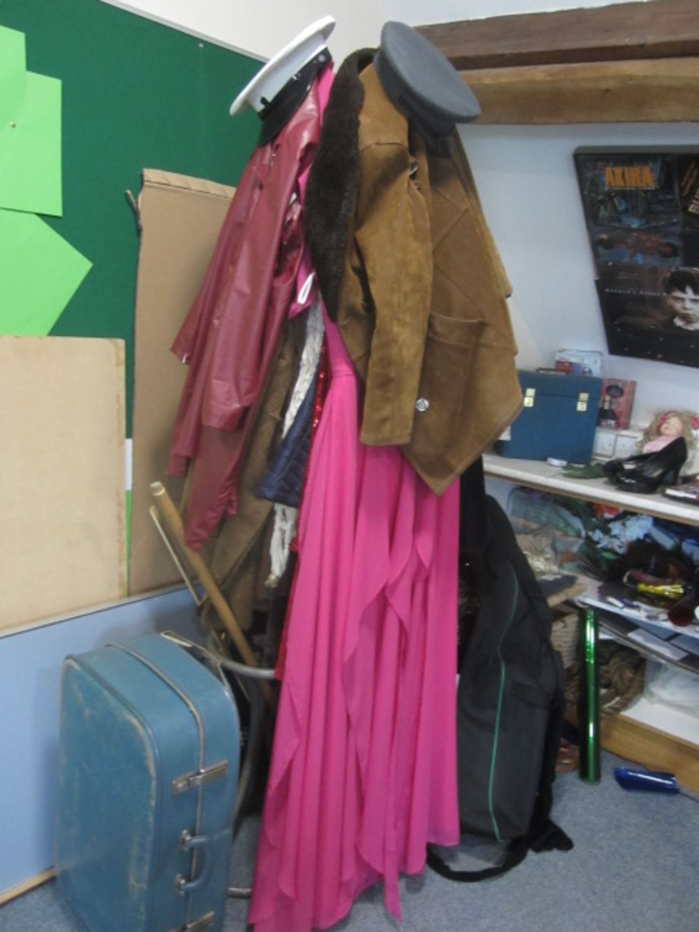 Remaining loose contents of room including dressing up costumes, hair accessories, DVD's, books,
