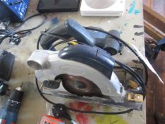 Pro laser circular saw, 240v. Located at Church FarmPlease note: This lot, for VAT purposes, is sold