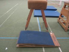 Gymnastic horse and spring board. Located at main schoolPlease note: This lot, for VAT purposes,