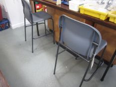 9 x plastic laboratory high chairs. Located at main schoolPlease note: This lot, for VAT purposes,
