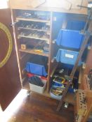 Contents of tool cupboard to include saws, hand files, spanners, screw drivers, 'G' clamps, quick