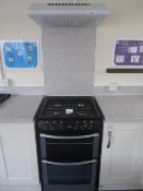 New World LPG cooker with extractor hood - disconnection to be undertaken by purchaser. Located at