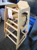 2 Wooden child high seats