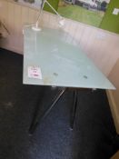 Glass top office table 1600mm x 800mm