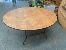 Four circular folding tables diameter 1830mm height 770mm