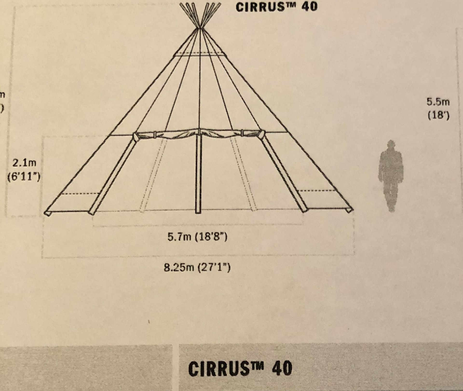 Tentipi Cirrus 40 Traditional Nordic Style Tipi (Canvas 2013) c/w 4 synthetic woven mats & hardware - Image 6 of 6