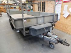 Ifor Williams KFG35Z chassis with universal trailers LM186G low loading triple axle trailer