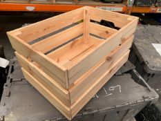 Three wooden crates L460mm W 310mm H 250mm