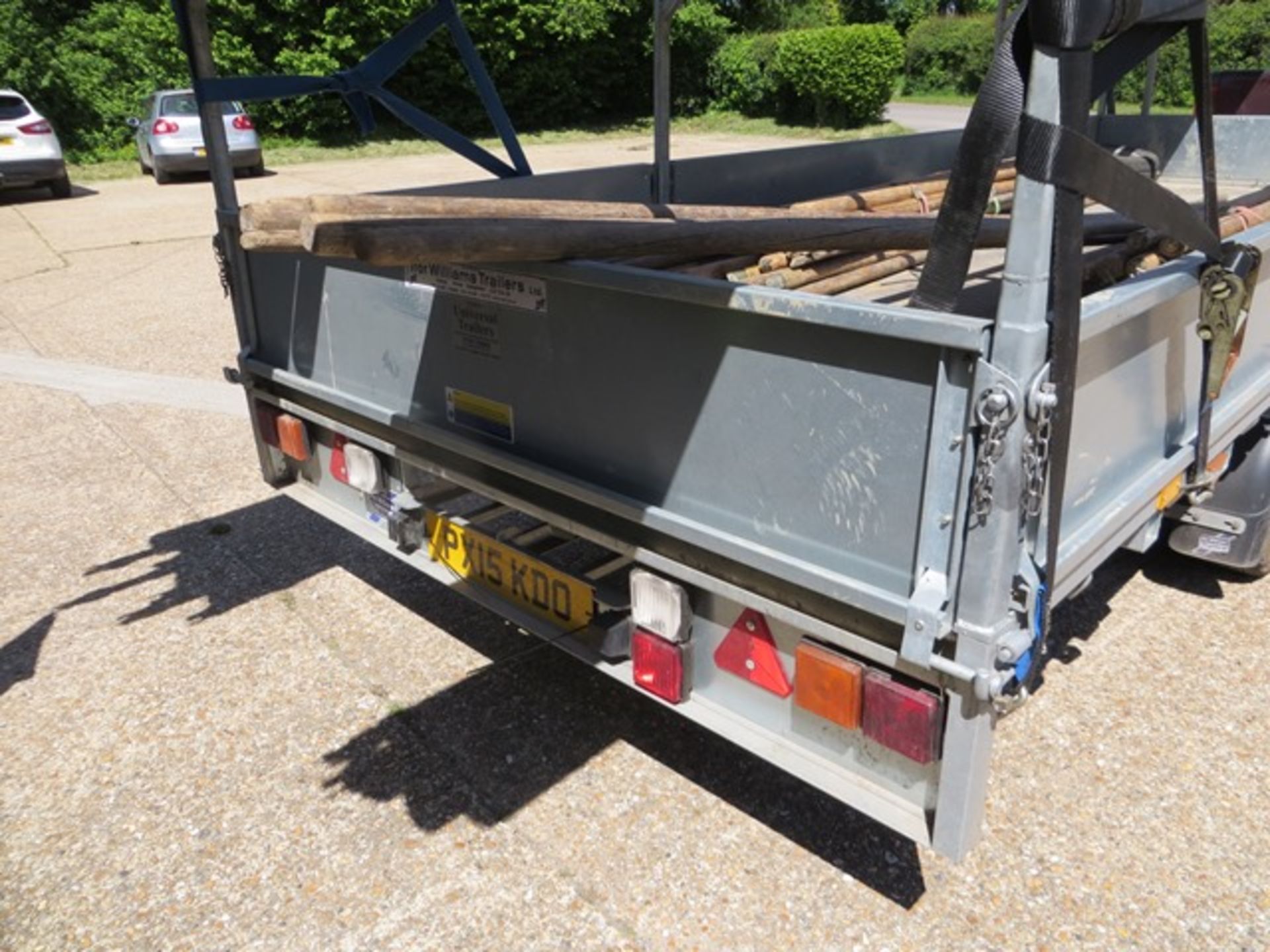 Ifor Williams KFG35Z chassis with universal trailers LM186G low loading triple axle trailer, 3500kg, - Image 3 of 10